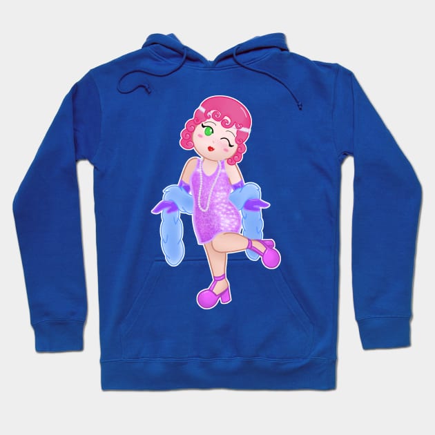 Kawaii Flapper Girl Hoodie by Nirelle